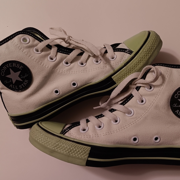 Converse Chuck Taylor All Star Hightops Golf Wang Collab Preowned White/Green - Picture 8 of 13